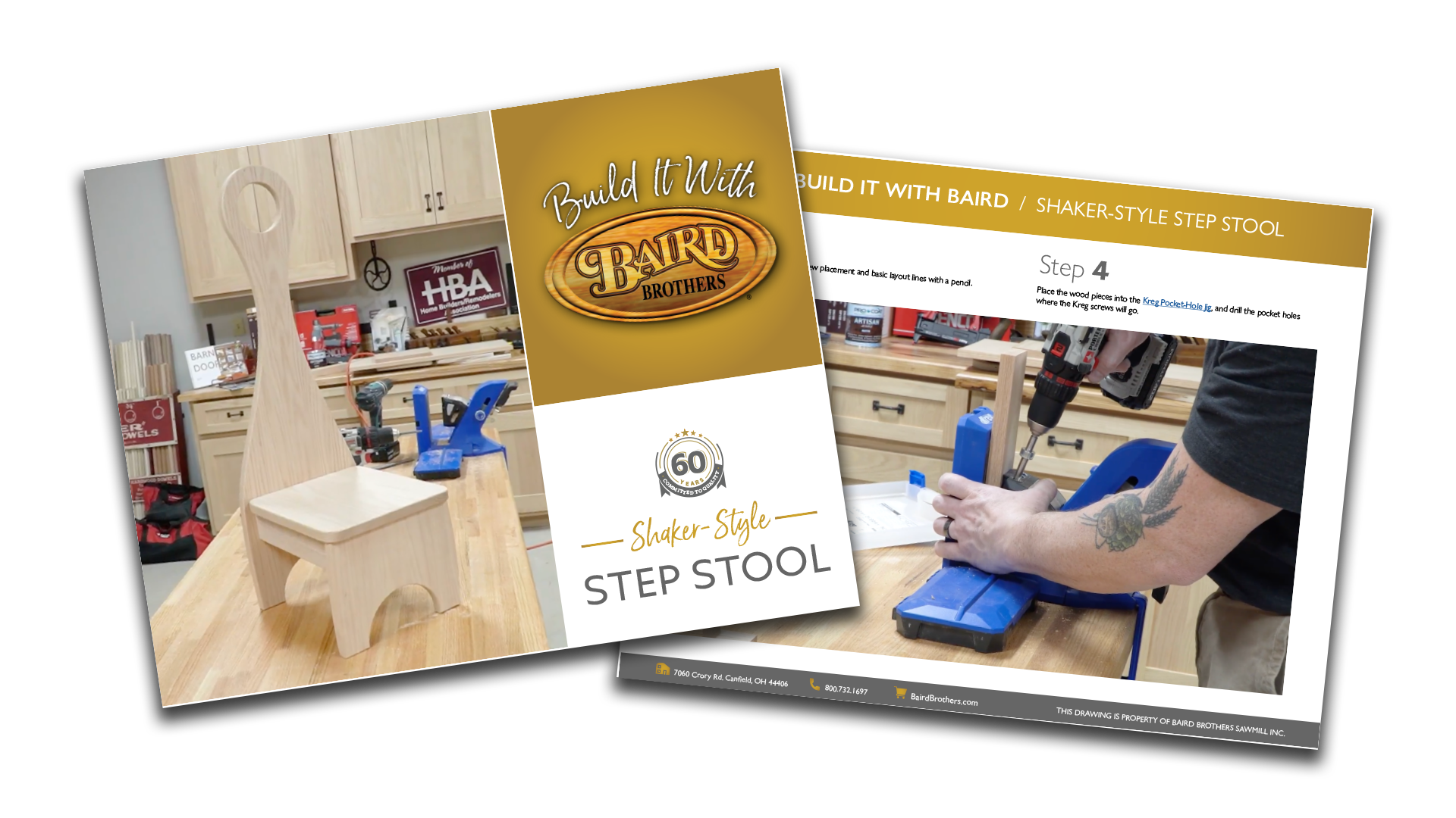 Shaker style step stool instructions.